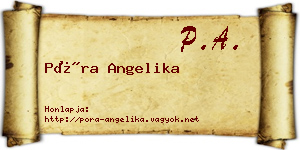 Póra Angelika névjegykártya