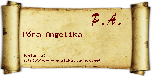 Póra Angelika névjegykártya