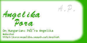 angelika pora business card